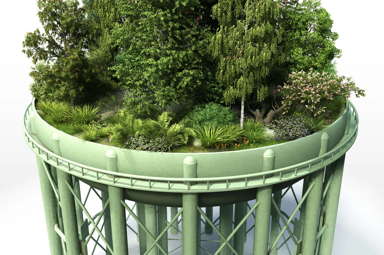 Poertland Watertower 3d Rendering 02